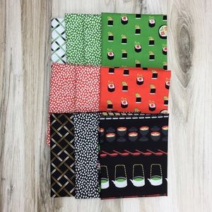 Sushi Chopsticks & Rice Fabric Fat Quarter Bundle